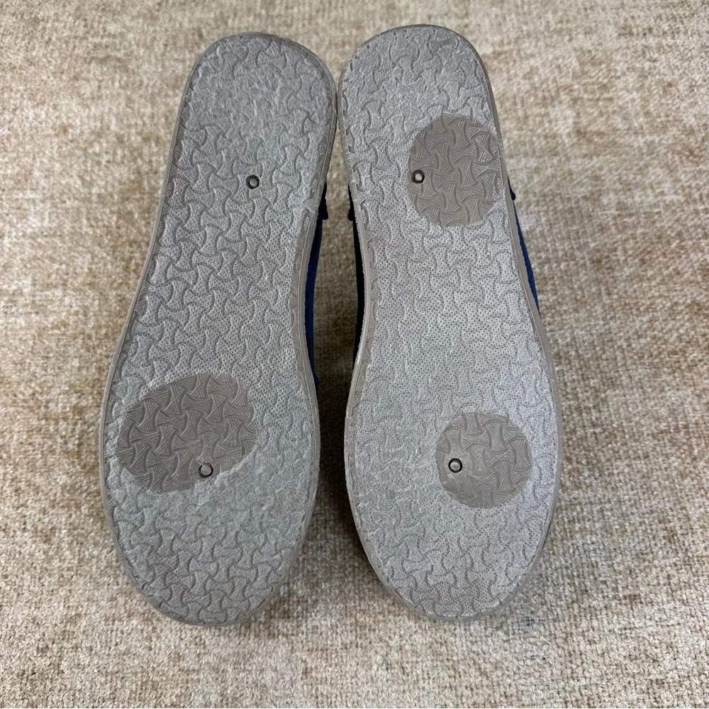 Crochet Lace Espadrille Slip-On Flats Blue Women’s Size 9